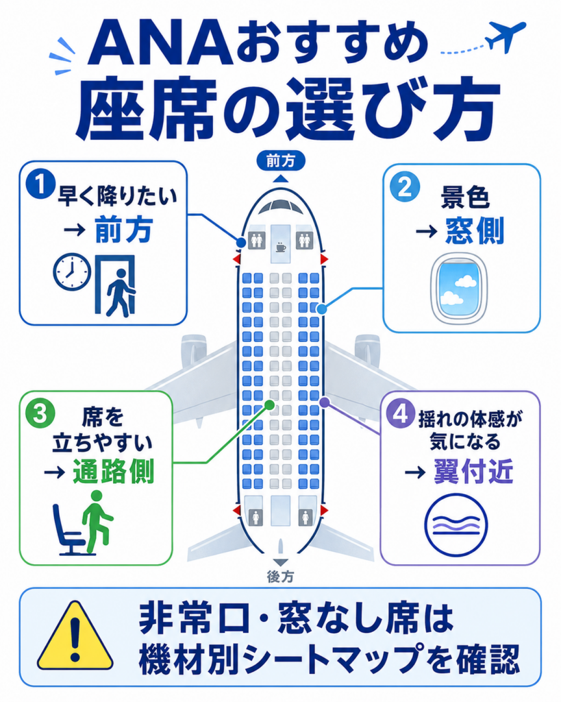 ANAおすすめ座席の選び方