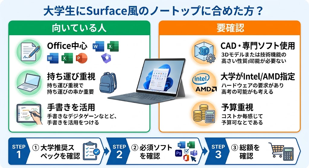 大学生にSurfaceが向く人・向かない人